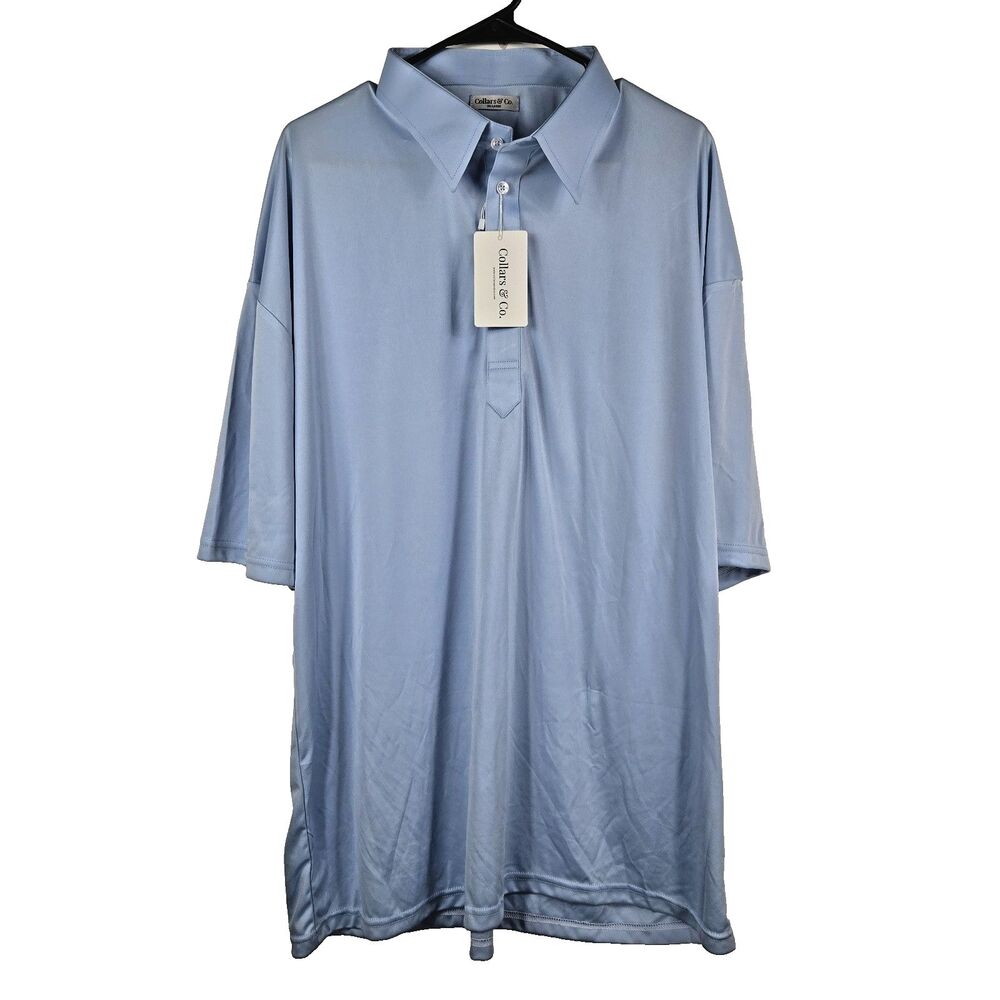 Collars & Co Men's Size 3XL Blue Dress Collar Polo NWT CC51